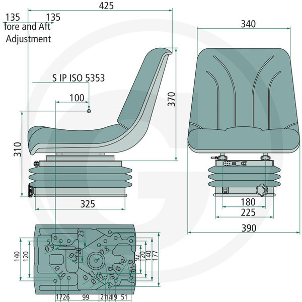 Schleppersitz PVC - Bezug